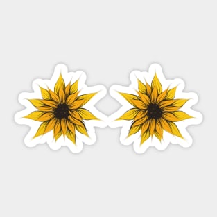 Two Sunflowers Sticker